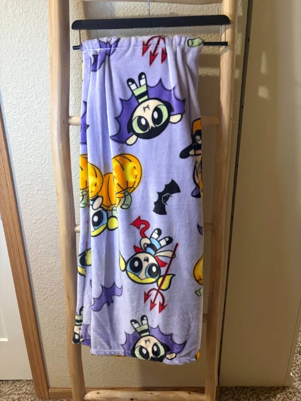 Powerpuff Girls Halloween Plush Throw Blanket 50x70 Cartoon Network NWT
